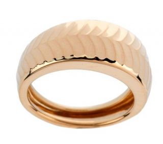 EternaGold Diamond Cut Domed Band Ring 14K Gold   J273831