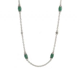 Judith Ripka 36 Green Bead Necklace —