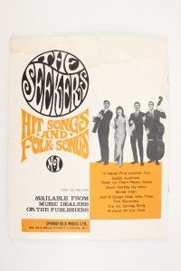 Sheet Music Book 1966 The Seekers Hit Songs & Folk Songs No 2