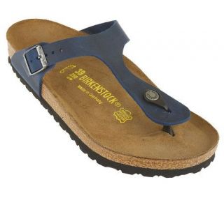 Birkenstock Oiled Leather Thong Sandals   A214239