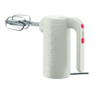 Bodum Bistro Electric 5 Speed Hand Mixer White w/3 attachments NEW