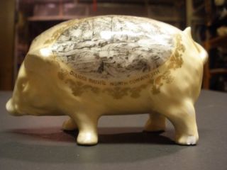 Porcelain Piggy Bank Advertising Dianas Baths North Conway NH