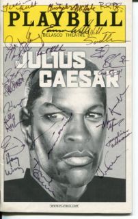 Denzel Washington Julius Caesar Cast Signed Autograph Playbill