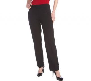 George Simonton Straight Leg Flat Front Pants with Side Zip — 