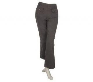 Denim & Co. Modern Waist Rain Wash Stretch FlatFront Jeans —