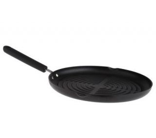 CooksEssentials Hardcoat Enamel II 12 Round Grill Pan with Spouts