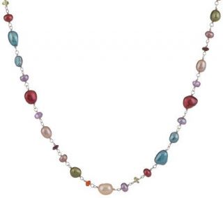 Honora Sterling Cultured Pearl Tutti Frutti 36 Necklace —