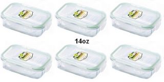 12 new 14oz rectangular glass containers safe tempered glass food
