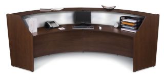 1pc Oval Round Modern Contemporary Office Reception Desk of Map R2