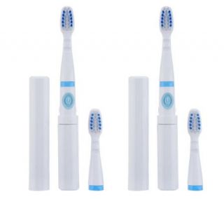 Set of 2 BestMed Ultra Sonic On the Go Battery Powered Toothbrushes 