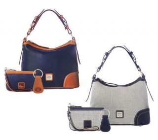 Dooney & Bourke Leather or Woven Hobo Bag withAccessories 