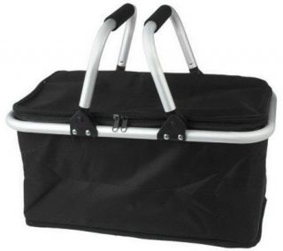 Collapsible Insulated Market Tote Cooler with Zipper Top —