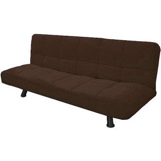  Modern Brown Microfiber Cover Convertible Futon Sofa Bed