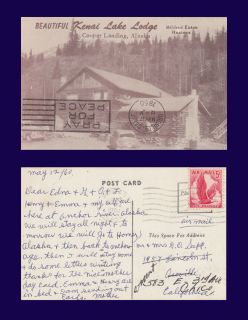 Alaska Cooper Landing Kenai Lake Lodge Posted 1960