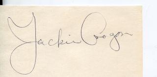 JACKIE COOGAN: 20s Child Star: ADDAMS FAMILY Star: Autograph