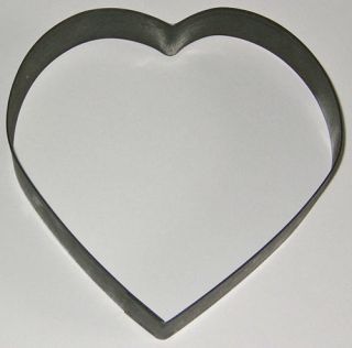  Antique Primitive Heart Shaped 6 Tin Cookie Cutter Very RARE