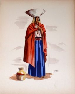 RARE Costumes of South America Edouard Halouze 26 Lithograph Prints
