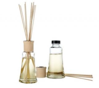 Set of Two Sugar & Spice Glass Diffusers w/ Wooden Lids by Valerie
