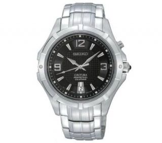 Seiko Mens Stainless Steel Coutura Watch withBlack Dial   J303951