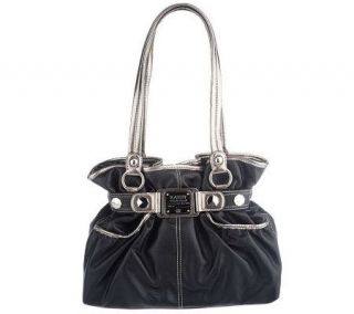 KathyVanZeeland Relaxed Nappa Double Handle Belted Shopper —