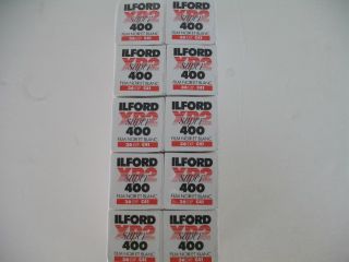 10 ROLLS OF ILFORD XP2 Super 35mm Film Black and White Sealed 2004 36