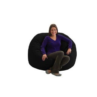 Comfort Research Large Fuf Foam Bean Bag Chair Black Twill