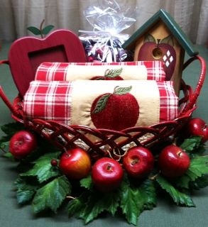 Country Apple Kitchen Towel Home Decor Gift Basket