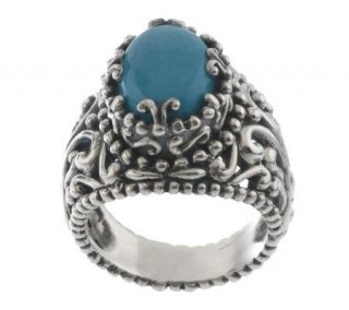 Carolyn Pollack Sterling Sleeping Beauty Turquoise Ring —