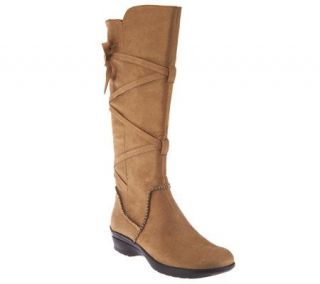 Softspots Jenni Tall Shaft Boots with Faux Lace Up Design   A229755