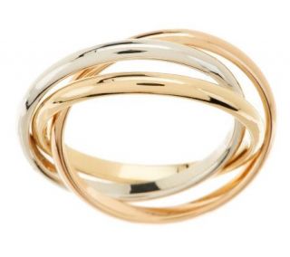 EternaGold Polished Tri color Rolling Ring 14K Gold —