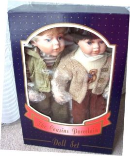 Kimberly Collection The Cousins Porcelain Doll Set Two Dolls New for