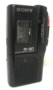 sony m 427 microcassette corder recorder
