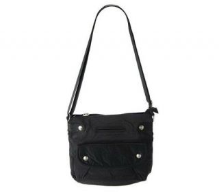 Travelon Crinkle Nylon Shoulder Bag with Front Pocket —