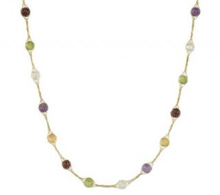 VicenzaGold 18 Mesh and Gemstone Necklace 14K Gold —