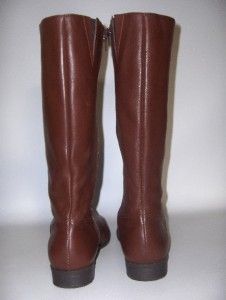 Coup DEtat Fighter Brn Leather Tall Knee Zip Riding Boots 11 w 16 5