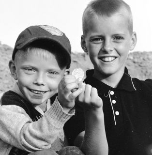 1964 2x2 Negative Cousins,Jimmy and Kent Hamilton find rare coin