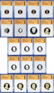 2009 s Complete Perfect Proof Silver 18 Coin Proof Set
