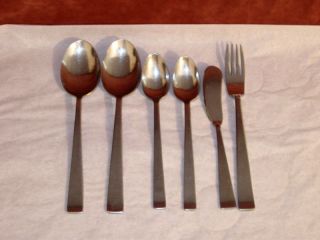 6pc Mid Century Sola Holland Cora Stainless Flatware