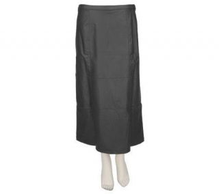 Susan Graver Faux Leather Side Zip Skirt —
