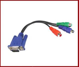 New VGA Male to Female RGB Y PR PB Component Cable