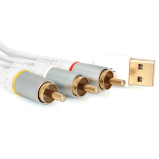Audio Video AV Composite Cable for Apple iPhone 3G 3GS 4 4G 4S iPod