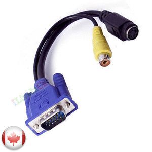 VGA to TV s Video RCA Composite Cable Adapter
