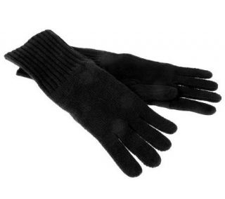 Precious Fibers Cashmere Leather Palm Gloves —