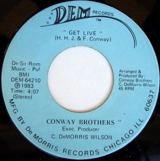 Conway Brothers Get Live Over and Over Again RARE Soul Vinyl 45