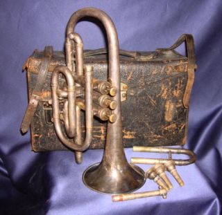 1897 Boston Musical Instrument Mfg Cornet 3 Star Plus Ultra Orig Case