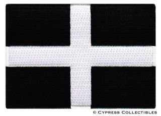 Cornish Heritage Biker Patch Cornwall Embroidered Flag Iron on UK