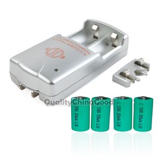 4pcs Rechargeable Lithium CR2 1000mAh Battery Charger