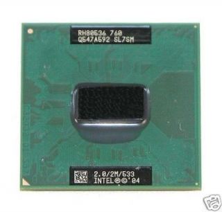 SL7SM Intel Pentium M 760 2 0GHz 2M CPU Mobile Laptop Processor