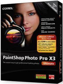 New Corel Paintshop Photo Pro x3 Ultimate PC XP Vista 7 Retail Box