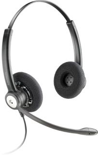  Binaural Headset with a coiled cable with USB plug for computer